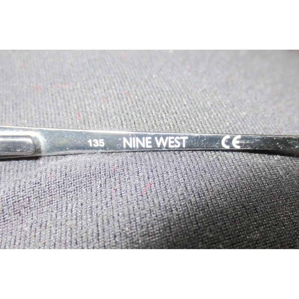 Nine West NW1060 035 Gunmetal Leopard Semi Rimless Oval Eyeglasses 52-17-135